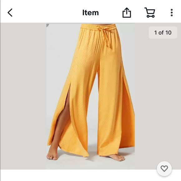 Onia Chloe Silky Dot Wide Leg Pant in Sunflower🌻 - Picture 9 of 9